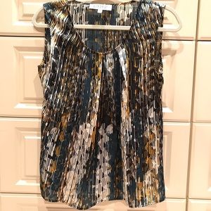 Sleeveless printed blouse sz XS